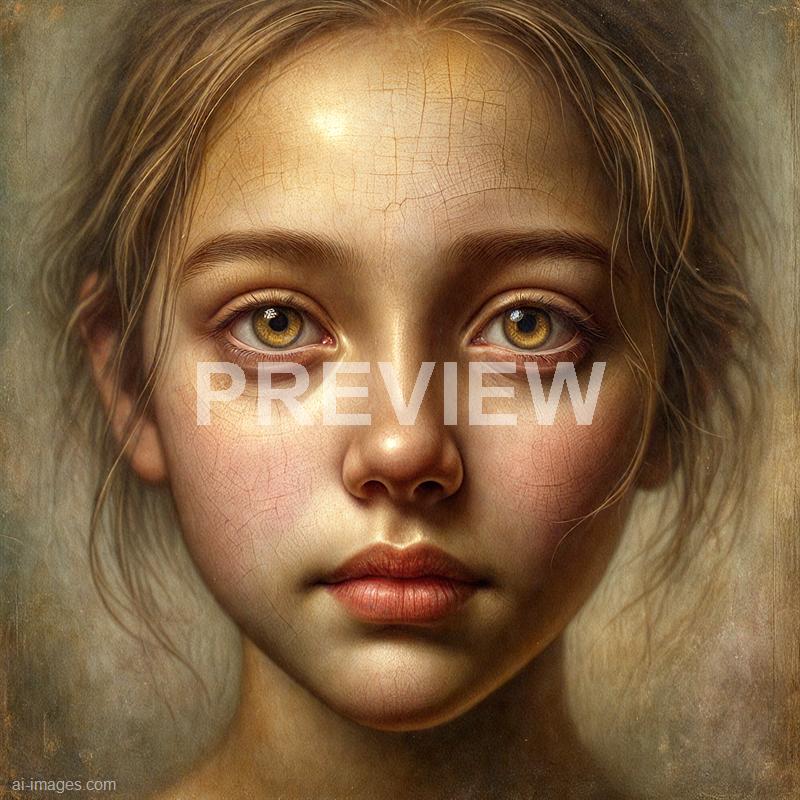 11474 - a-girl-s-face-resembles-an-old-weathered-painting-wit_250704101742_00001